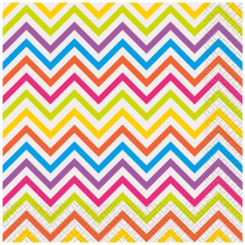 16 Napkins Rainbow Chevron 33Χ33cm 16 Napkins Rainbow Chevron 33Χ33cm