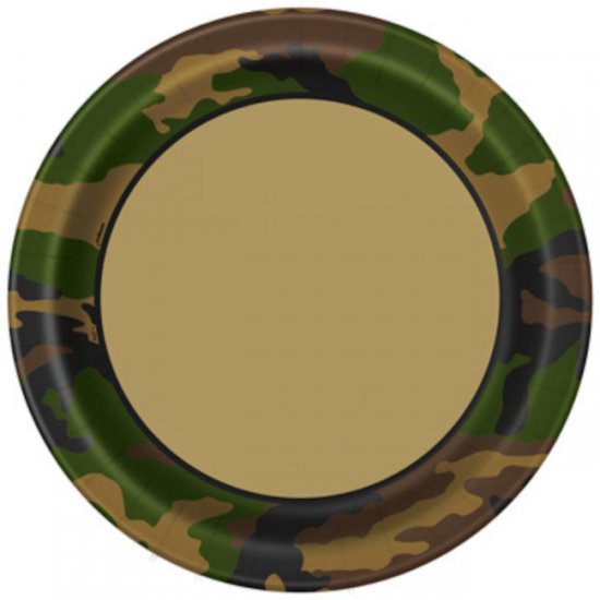 8 Plates Camouflage 23cm