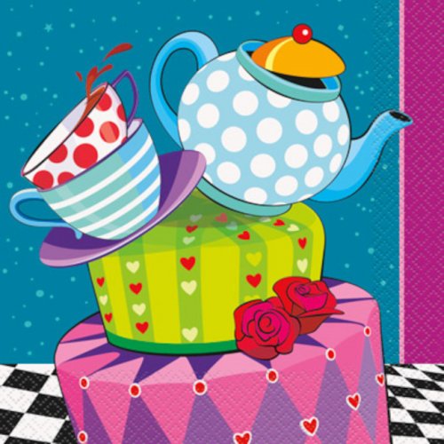 16 Napkins Mad Tea Party 33X33cm