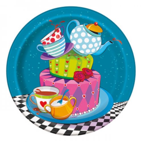 8 Plates Mad Tea Party 18cm