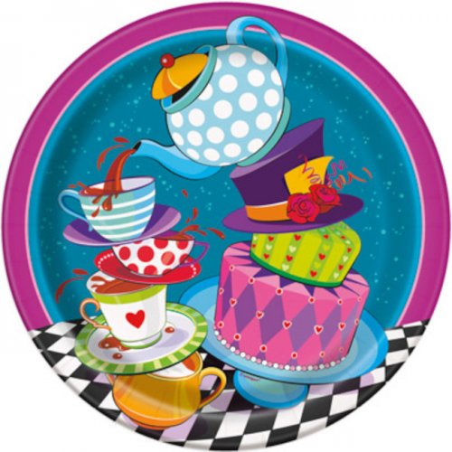 8 Plates Mad Tea Party 23cm