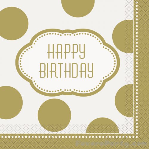 16 Napkins Golden Birthday 16 Napkins Golden Birthday