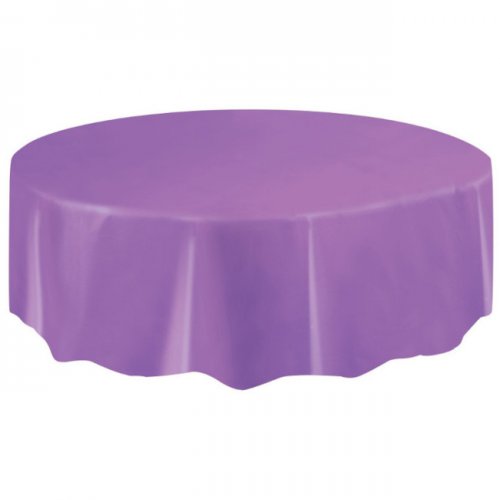 Purple Plastic Tablecover Round 213cm