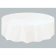 White Plastic Tablecover Round 213cm