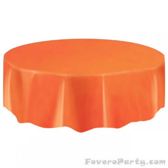 Orange Tablecover Round 213cm