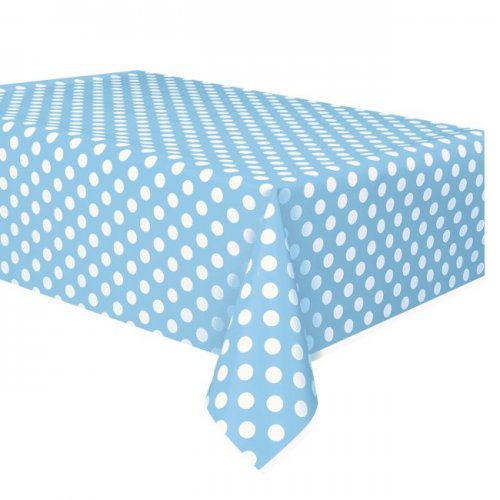 Light Blue Dots tablecover 134cmX274cm