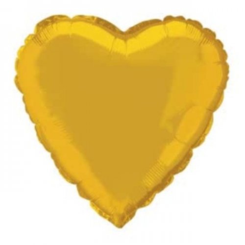 Foil Balloon Heart Gold 45cm