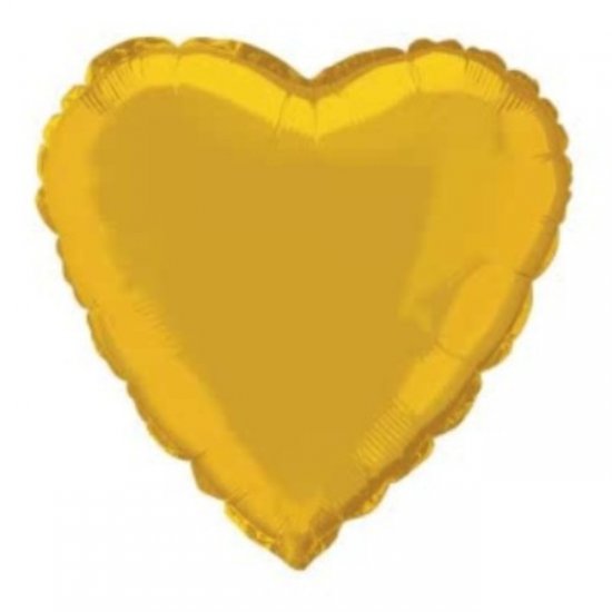 Foil Balloon Heart Gold 45cm