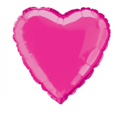 Foil Balloon Heart Fuchsia 45cm