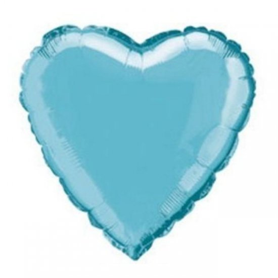 Foil Balloon Heart Baby Blue 45cm