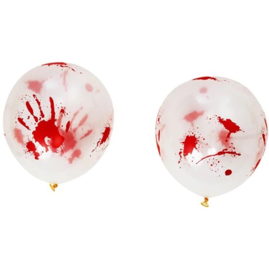 8 Bloody Clear balloons 30cm