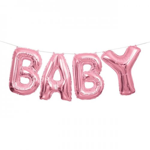 Foil Balloon Baby Pink Letter Banner 35cm Foil Balloon Baby Pink Letter Banner 35cm