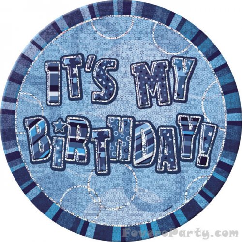 Blue Badge Happy Birthday 15cm