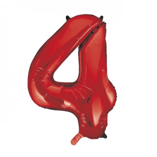 Number 4 Red 85cm