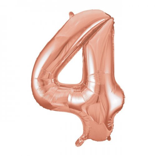 Number 4 Rose Gold 85cm Number 4 Rose Gold 85cm
