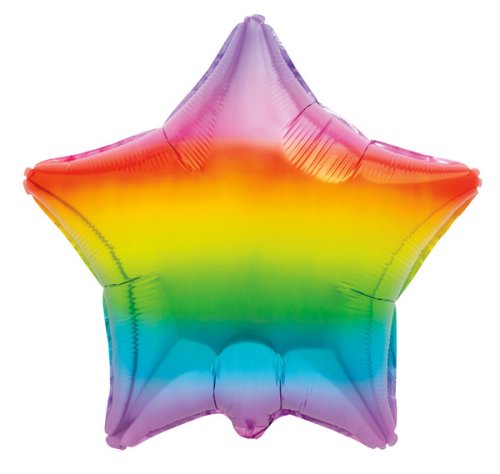 Foil Balloon Star Rainbow 45cm
