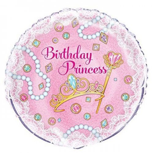 Foil Balloon Birthday Princess 45cm