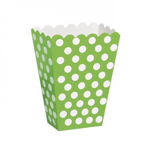 8 Lime Green dots treat boxes