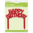 Plastic Cake Top 'Happy Birthday' 9cm