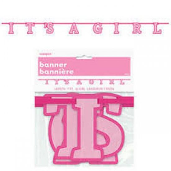 Jointed Banner Baby Shower Its A Girl
