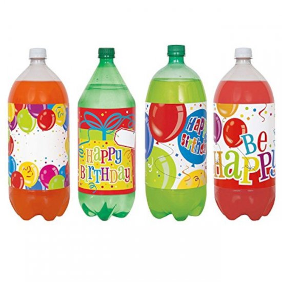 4 soda bottle labels