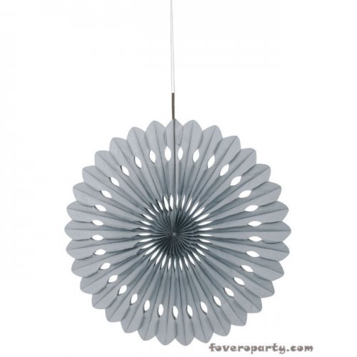 Decorative Fan Silver 40cm