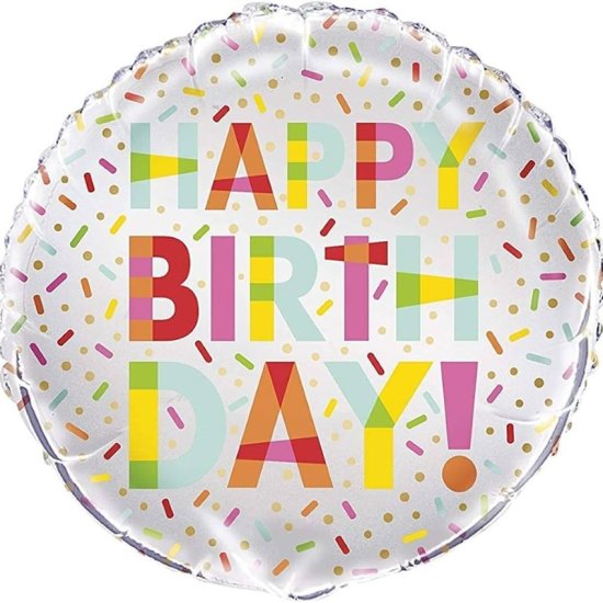 Foil Balloon Happy Birthday 45cm