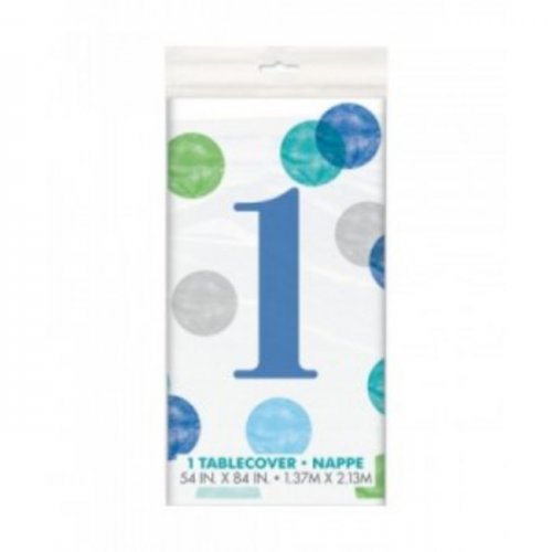 Tablecover First Birthday Blue Dots Tablecover First Birthday Blue Dots