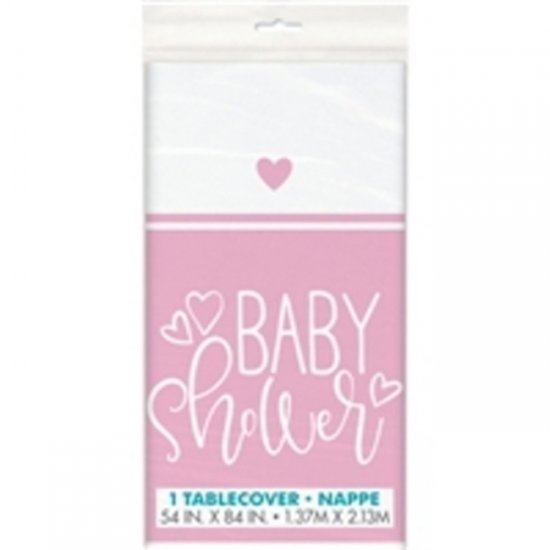 Tablecover Pink Hearts Baby Shower
