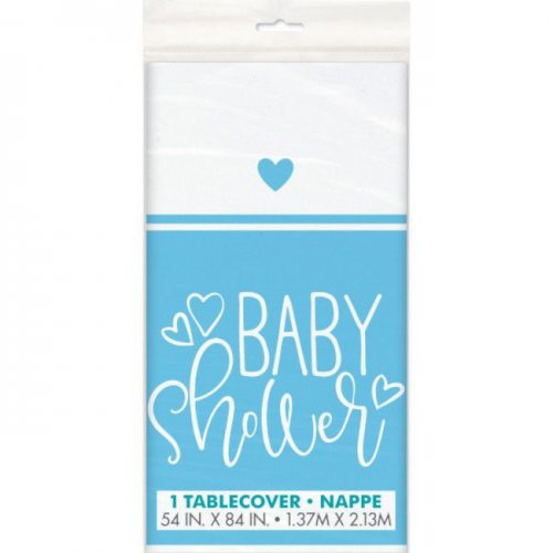 Tablecover Blue Hearts Baby Shower