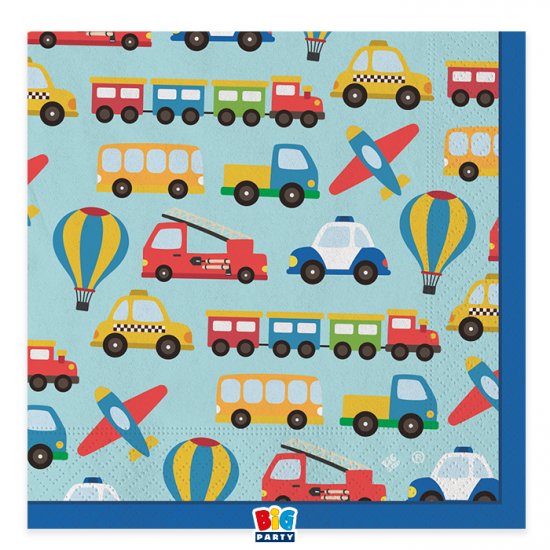 20 Napkins Vehicles 33Χ33cm