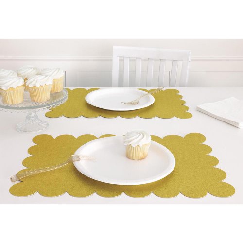 8 Gold Placemats 43X27cm