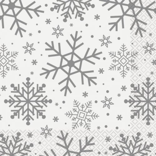 16 Napkins Snowflake 33X33cm