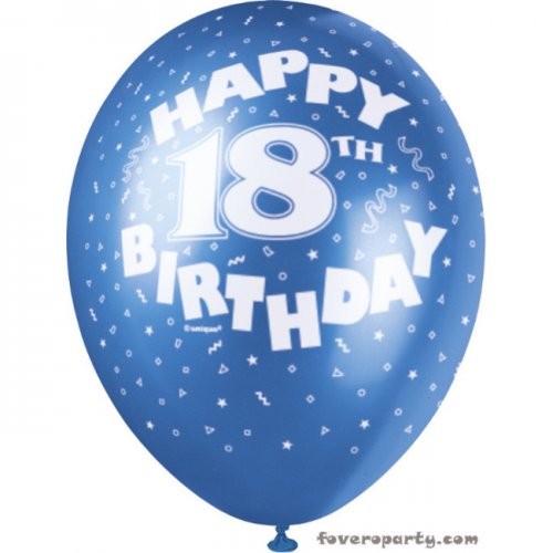 5 Balloons No.18 Assorted colours 30cm