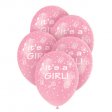 5 Balloons 30cm It's A Girl Pink