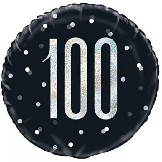 Foil Balloon 100th Birthday 45cm