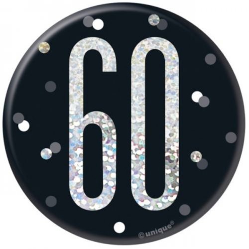 Badge Birthday 60th 7.5cm