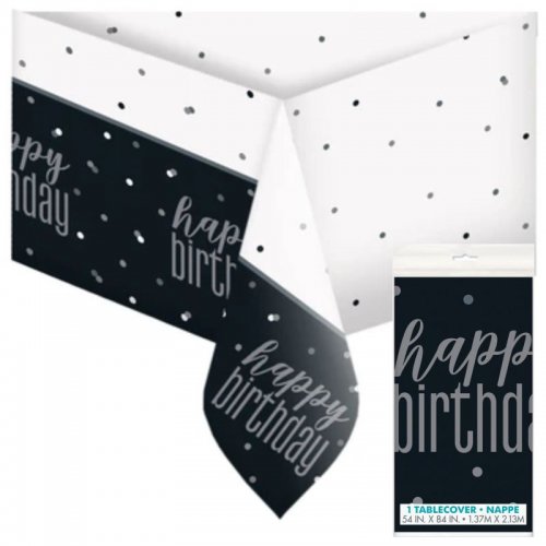 Tablecover Black & Grey 137cm x 213cm  Tablecover Black & Grey 137cm x 213cm