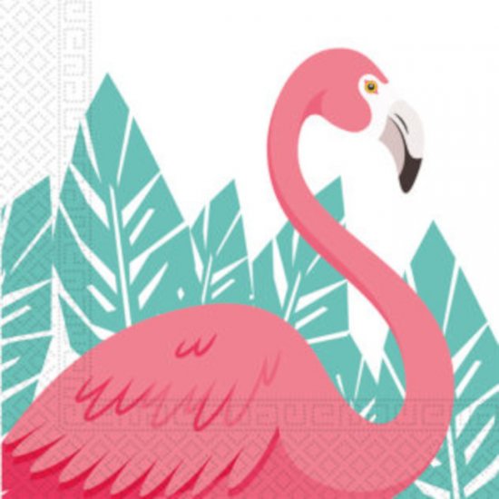 20 Napkins Flamingo Decorata 33 x 33cm