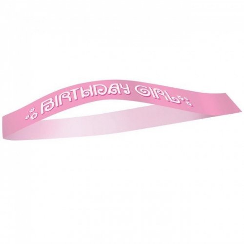 Birthday Satin Sash Pink