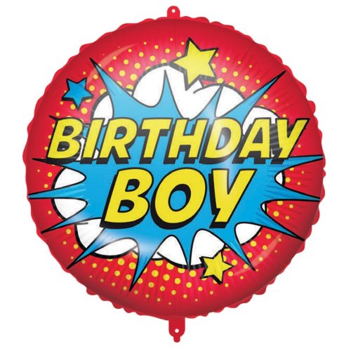 Foil Balloon Birthday Boy 45cm