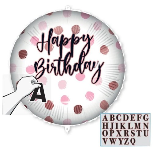 Foil Balloon Happy Birthday 45cm