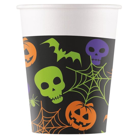 8 Paper Cups Halloween 220ml