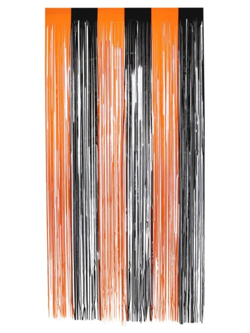 Orange Black Backdrop Fringe Curtain 90x243cm Orange Black Backdrop Fringe Curtain 90x243cm