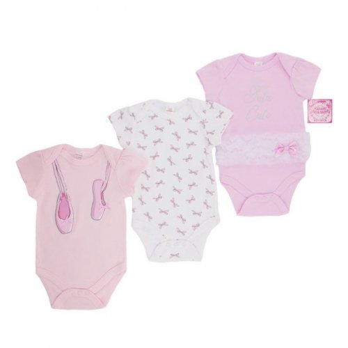 Girls 3 Pack Bodysuit  Girls 3 Pack Bodysuit
