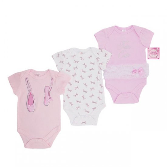Girls 3 Pack Bodysuit