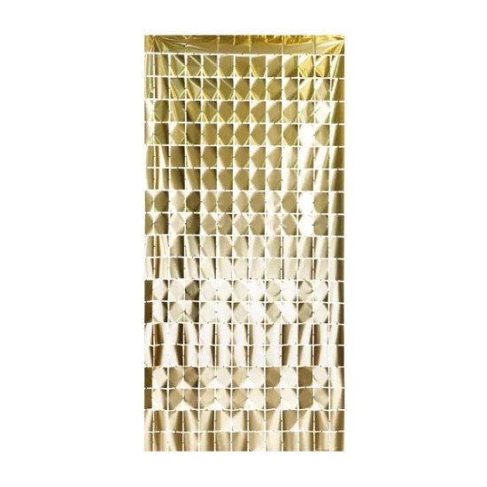 Party curtain Square gold 100x200cm