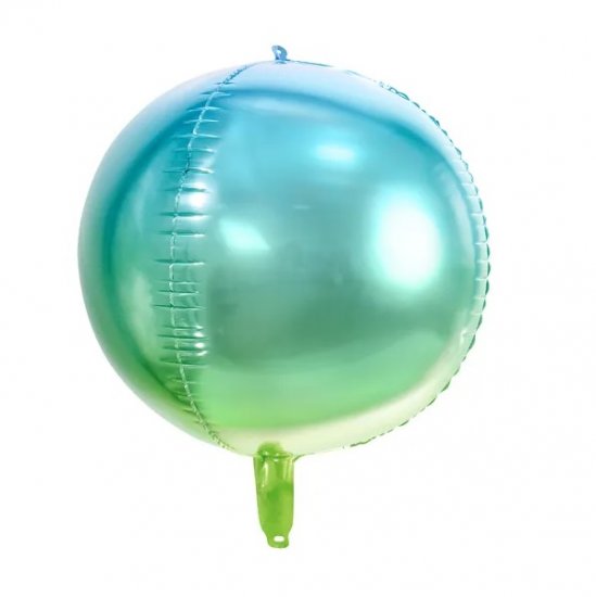 Foil Balloon Ombre Ball blue & green 35cm