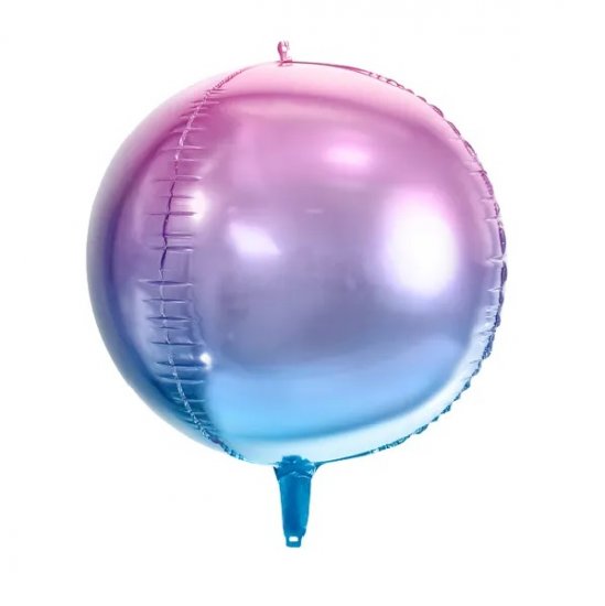 Foil Balloon Ombre Ball violet & blue 35cm