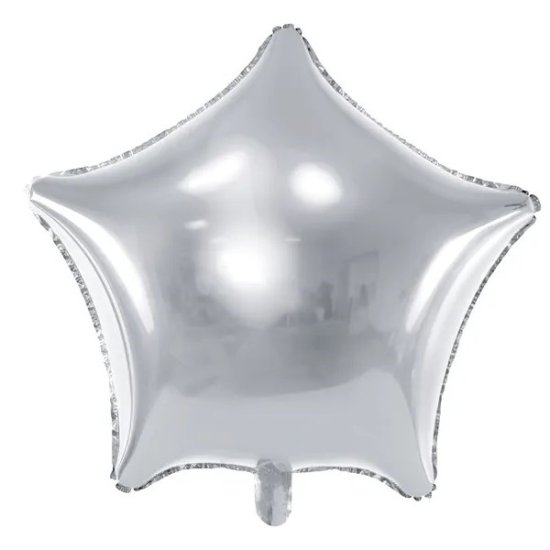 Foil Balloon Star Silver 45cm